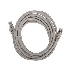 Патч-корд S/FTP, CAT 6A (10G), RJ45-RJ45, 28AWG, LSZH, серый, 5м REXANT 02-0390-5