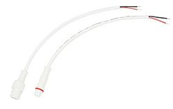 Соединительный кабель (2pin) герметичный (IP67) 2х0.35 мм² белый REXANT 11-9320