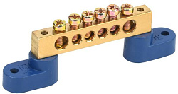 Шина N "ноль" на двух угловых изоляторах ШНИ-8х12-6-У2-С IEK YNN10-812-6C2-K07