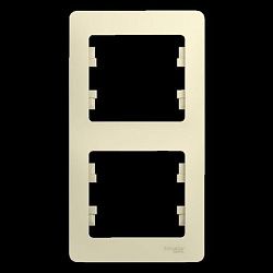 Рамка 2-м Glossa вертикал. беж. SE GSL000206 275180