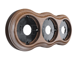 Рамка 3-местная, цвет - темный дуб GE70833-26