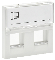 PRIMER Панель лицевая Keystone (2 модуля 2 входа) белая IEK PR-KK40D-PLK2-0-2-K01