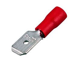 Клемма плоская изолированная РПи-п 1.5-(6.3)/РпИп 1,25-6-0,8 штекер 6.3 мм 0.5-1.5 мм² красная REXANT 08-0313