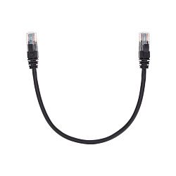 Патч-корд U/UTP, CAT 5e, RJ45-RJ45, 26AWG, LSZH, черный, 0,3м REXANT 02-0102-03