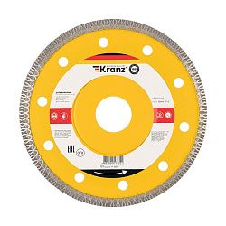 Диск алмазный отрезной ультратонкий 125x22,2x1,4x10 мм KRANZ KR-90-0141