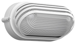 Светильник НПП1407 овал ресничка 60Вт IP54 белый IEK LNPP0-1407-1-060-K01