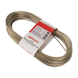 Трос стальной в ПВХ оплетке d=2,5мм, прозрачный (моток 20м) REXANT 09-5125