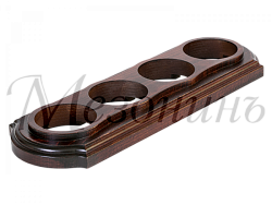 Рамка  четырехместная "Элегант" , цвет - красное дерево, ТМ "МезонинЪ" GE70704-27 GE70704-27