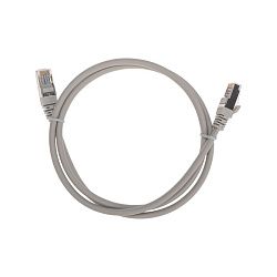 Патч-корд F/UTP, CAT 5e, RJ45-RJ45, 26AWG, LSZH, серый, 1м REXANT 02-0110-1