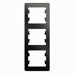 Рамка 3-м Glossa вертикал. антрацит SE GSL000707 400483