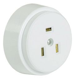 РПпл10-01-Ст Розетка разборная для плиты с заземлением открытая установка 32А белая IEK ERP10-32-01-K01