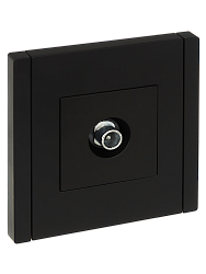 FORTE&PIANO Розетка TV проходная FP129 черный IEK FP-A10-P-K02