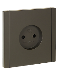 FORTE&PIANO Розетка 1-местная без заземления с защитными шторками винтовое крепление 10А FP317 серый IEK FP-R13-10-K03