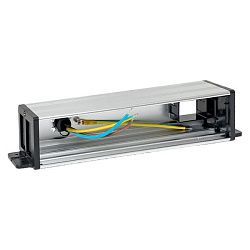 Встраиваемый настольный розеточный блок для крепления под столом, 10 модулей, C-Line cl-vnbu-10-s