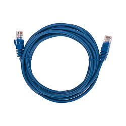 Патч-корд U/UTP, CAT 5e, RJ45-RJ45, 26AWG, LSZH, синий, 3м REXANT 02-0104-3