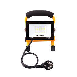 Прожектор-переноска СДО-EXPERT 30Вт 2400Лм 6500K со шнуром 2м и евровилкой REXANT 605-021