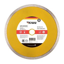 Диск алмазный отрезной сплошной 230x22,2x2,4x10мм KRANZ KR-90-0115
