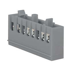 Шина "фаза" L (6x9мм) 8 отв. латунь серый изолир. корп. на DIN-рейку EKF sn0-63-8-is