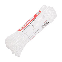 Шнур с сердечником 4 мм 20 м белый REXANT 77-1420-1