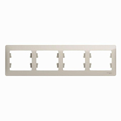 Рамка 4-м Glossa горизонт. молоч. SE GSL000904 454507