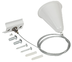 LIGHTING Комплект подвеса для шинопровода с тросом 1,5м белый IEK LT-SO0D-KPT-D15-K01