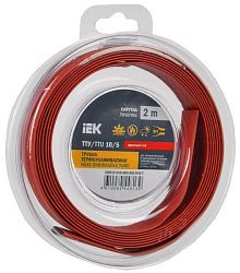 Трубка термоусадочная ТТУ нг-LS 10/5 красная (2м/упак) IEK UDR12-010-005-002-K04-T