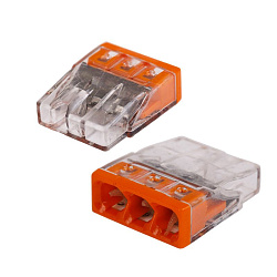 2273-243 Экспресс-клемма с пастой 3-проводная до 2,5 мм², (100 шт./уп.) WAGO 07-5142