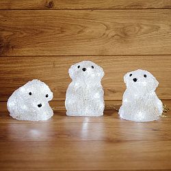 Акриловая светодиодная фигура "Медвежата" 3 шт, 20 см, 60 светодиодов, IP 20, понижающий трансформат 513-266