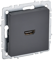 BRITE Розетка HDMI РHDMI-0-БрГ графит IEK BR-H10-K53