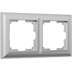 Рамка на 2 поста Fiore (серебряный) Werkel W0022206