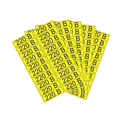 Наклейка знак электробезопасности «220 В» 15х50мм (20 шт. на листе) REXANT 56-0007-1