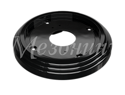 Рамка одноместная пластиковая, D 92x14 мм, цвет - черный, серия УСАДЬБА, ТМ МЕЗОНИНЪ GE30701-05