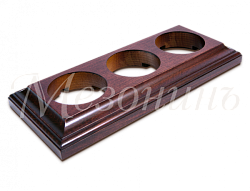 Рамка трехместная "Престиж" красное дерево, для наружного и внутреннего монтажа, ТМ "МезонинЪ" GE707 GE70708-27