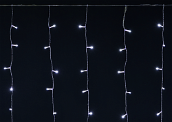 LIGHTING Гирлянда бахрома 4,5х0,7м 200 светодиодов белый свет IP44 прозрачный шнур 3м 230В мерцание транзит IEK LGDU321-2-200-L3-T-S-44