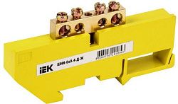 Шина PE "земля" на DIN-изол ШНИ-6х9-4-Д-Ж IEK YNN10-69-4D-K05