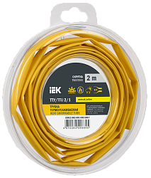 Трубка термоусадочная ТТУ нг-LS 2/1 желтая (2м/упак) IEK UDR12-002-001-002-K05-T