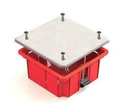 Коробка распределительная 92х92х45мм ГИПС с пластиковыми зажимами (126шт) GE41022