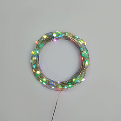 Гирлянда Роса 10м, 100LED, RGB, IP44, на батарейках 3хАА, с пультом 44 режима NEON-NIGHT 303-259