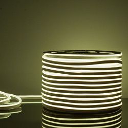Гибкий неон светодиодный 220V 9,6W 120Led 2835 IP67 односторонний холодный белый, 50 м Elektrostanda a040597
