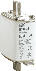 Плавкая вставка предохранителя ППНИ-33 габарит 00 50А IEK DPP10-050