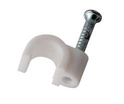 Крепеж кабеля круглый 5мм, белый (50 шт/уп) REXANT 07-4005