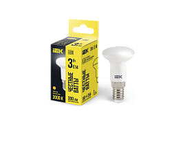 Лампа светодиодная R39 рефлектор 3Вт 230В 3000К E14 IEK LLE-R39-3-230-30-E14