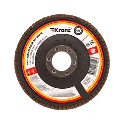 Круг лепестковый торцевой, P80, 115х22,2мм KRANZ KR-90-0007