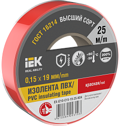 MIXTAPE 7 Изолента 0,15х19мм красная 25м IEK EX-IZ10-C15-19-25-K04