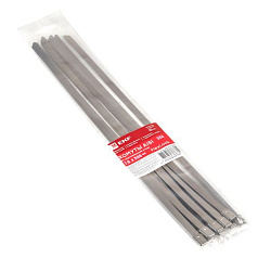 Хомут AISI 304 из нержавеющей стали, 7.9x360 (10 шт.) FlexLock plc-fl-tss-304-7.9x360-r