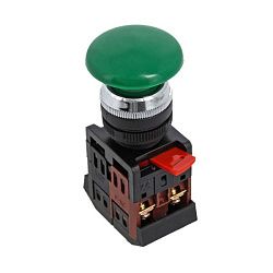 Кнопка AEA-22 зеленая NO+NC Грибок EKF pbn-aea-g