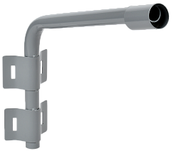 LIGHTING Кронштейн КР-2 D=48мм L=500мм под монтажную ленту 2 хомута серый IEK LT-DKU0D-CR-48-50-22-K03