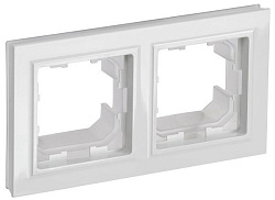 BRITE Рамка 2-местная IP44 РУ-2-БрБ-44 белый IEK BR-M22-44-K01