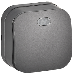 GLORY Выключатель 1-клавишный для открытой установки с индикацией 10А ВС20-1-1-ХСм сталь матовый IEK EVH11-K46M-10