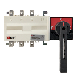 Рубильник-переключатель 100A 3P c рукояткой управления для прямой установки PowerSwitch EKF pscs-100-3